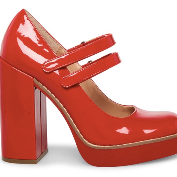 Steve Madden | Shoes | Steve Madden Twice Red Patent Leather Heels